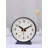 4.5" Battery Operated Antique Retro Analog Alarm Clock, Small Silent Bedside Desk Clock With Night Light, Battery Operated