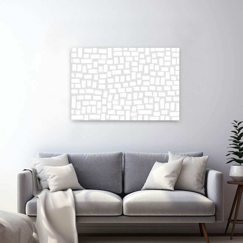Impression d'art mural moderne géométrique abstraite Brick Dance, H 32 po x l 48 po