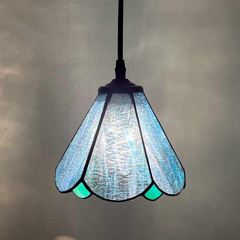 1 luminaire suspendu suspendu de 7 pouces, Bleu
