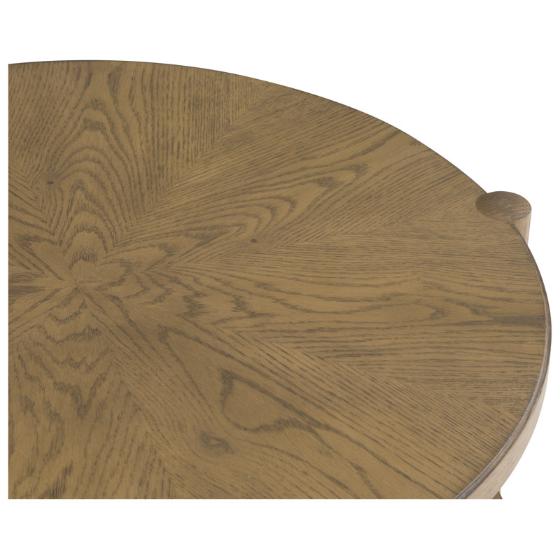 Round End Table, Sunlit Oak
