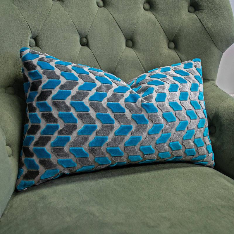 Ensemble de coussins décoratifs en velours zigzag Thomas Collection®, Double sided 12" x 20"