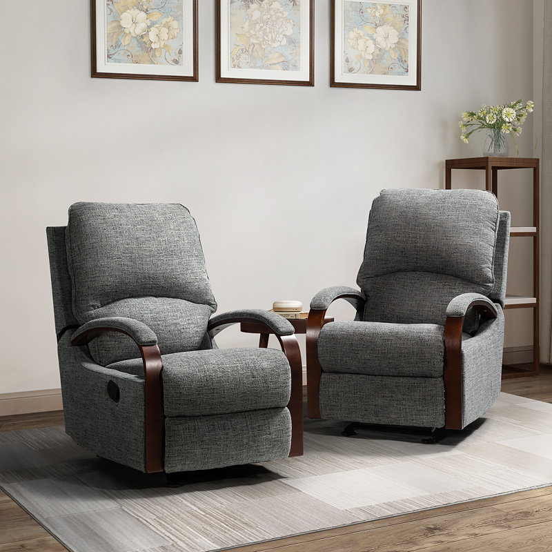 Avina 27.2'' Wide Manual Rocker Standard Recliner, Gray