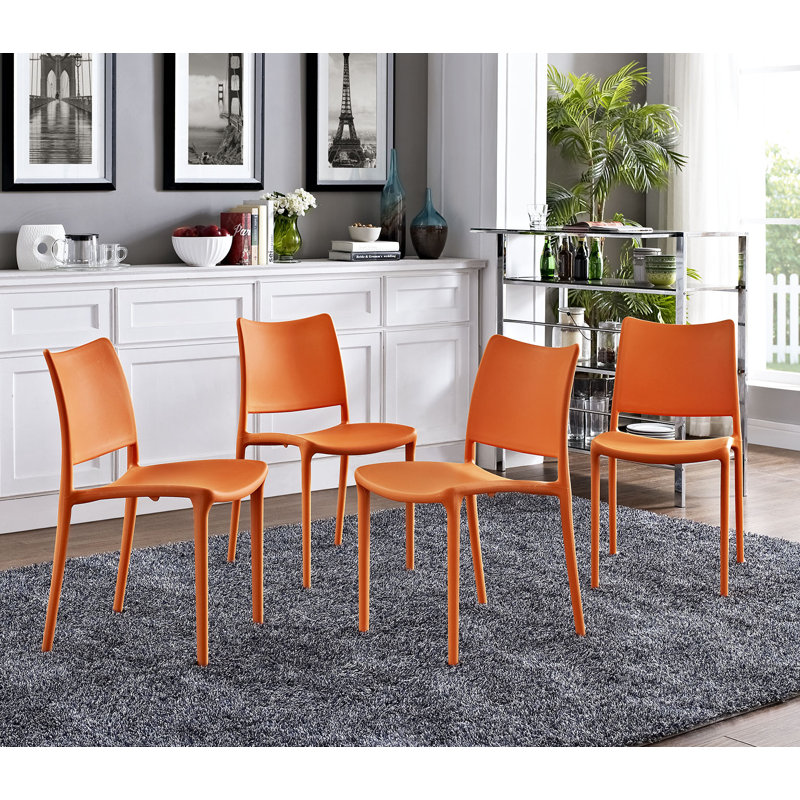 Chaise de salle à manger Modway Hipster, Orange