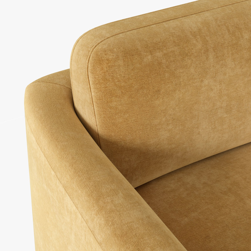 Chaise d'appoint rembourrée Annelise, Velours muscade