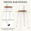 Tabouret de bar et de comptoir pivotant en métal-755827090-755827096