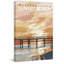 Coucher de soleil sur la plage - reproduction d'art sur toile tendue-1878524925