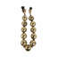 Perles de verre décoratives Coolidge avec accent métallique et pampille en cuir pour la décoration intérieure - Guirlande élégante pour la décoration de table, de tablette et de salon - Or-218306874