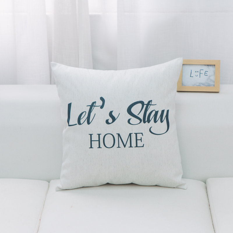  Coussin décoratif Let's Stay Home