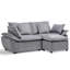 Canapé rembourré souple avec repose-pieds 3 sièges 115 po-715923800
