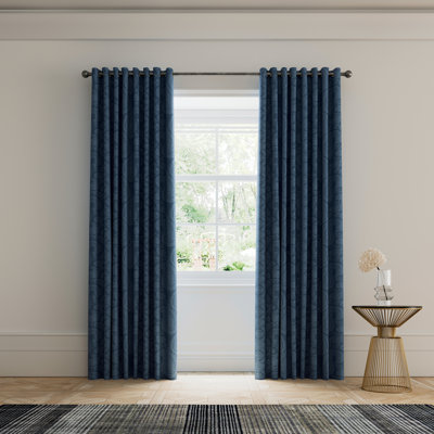 Silk Road Paisley 100% Cotton Room Darkening Curtain