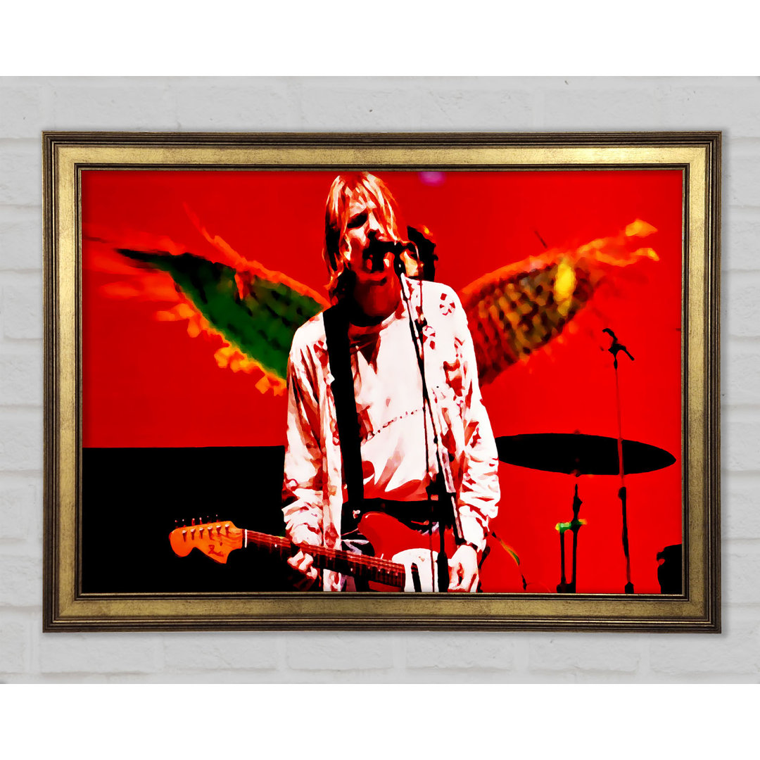 Kurt Cobain Angel Wings - Einzelne Bilderrahmen Kunstdrucke