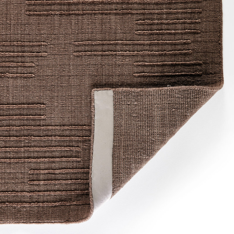 Geist Hand Loomed Area Rug, Taupe, Rectangle 8' x 10'