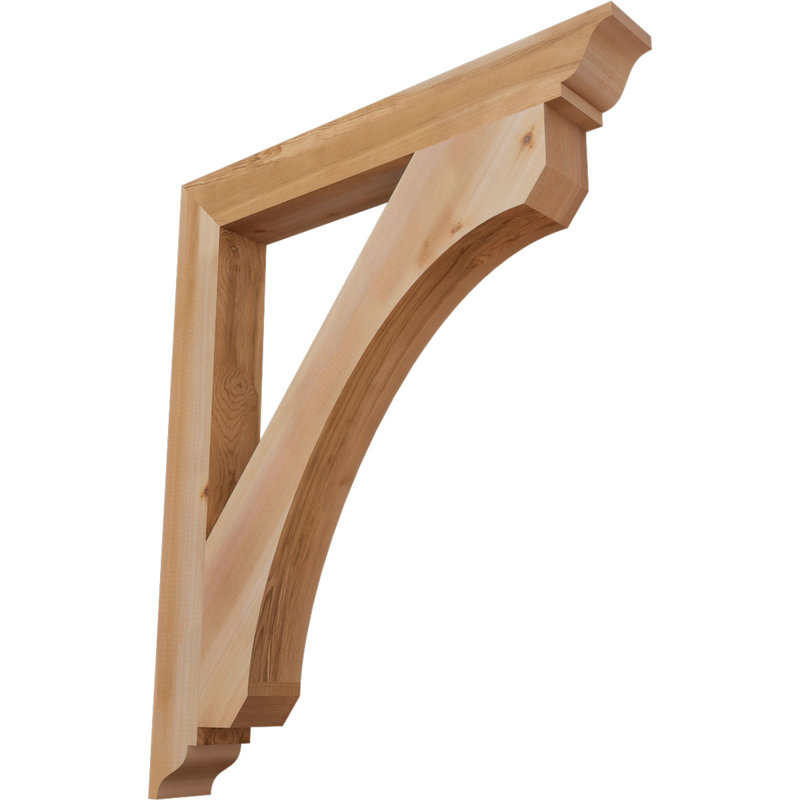 Support en bois rustique traditionnel BKTLEC01, Cèdre rouge de l'Ouest (lisse), H 38 po x l 3,5 po x P 32 po