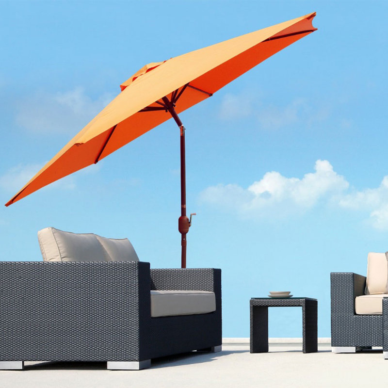 Parasol de marché 9 pi Panama Jack, Orange, Bronze