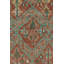 Moroccan Hand Knotted Geometric Area Rug in Red, Green, Orange, Teal-559427004