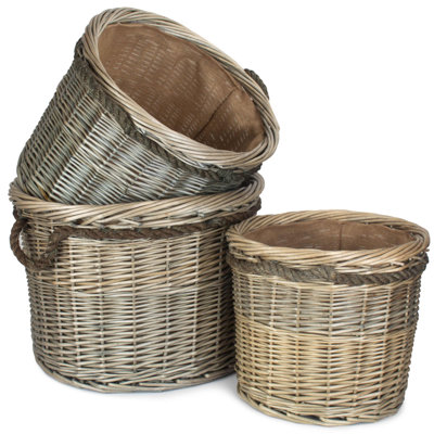 Ridpath Willow 3 Piece Log Basket Set