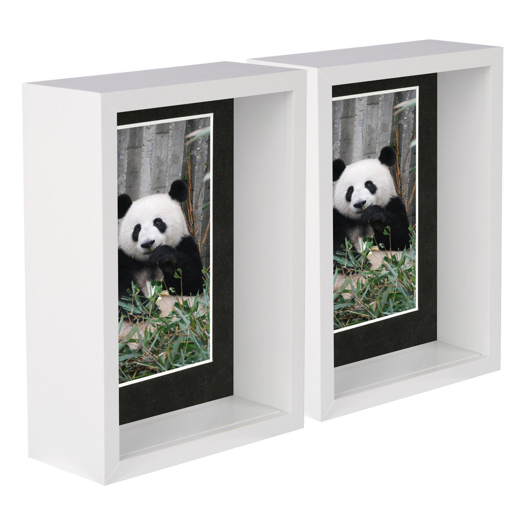 Nicola Spring - 5" x 7" 3D Deep Box Photo Frames - 4" x 6" Mount