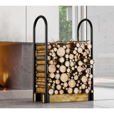 Support à bûches, support à bûches robuste, compatible avec le bois d'œuvre 2X4, longueur extensible et support à bûches antirouille