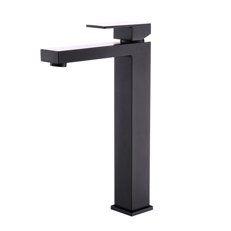 Robinet de lavabo de salle de bain noir mat avec douchette latérale et robinet d'aspect élégant