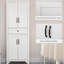 Armoire de cuisine de 67 po de hauteur, armoire de rangement 4 portes avec tiroir et tablettes réglables