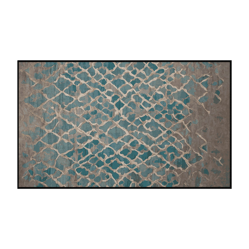 Machine Washable Gray Area Rug, Rectangle 6' x 9'