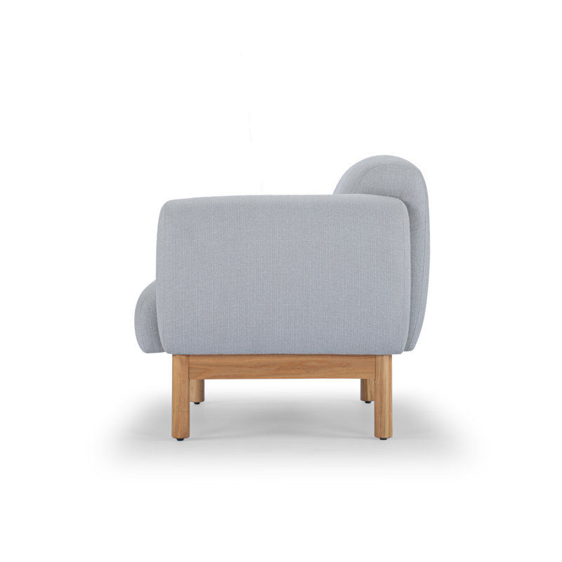 Tulum Armchair, Metro Light Gray Linen Blend