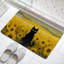 Paillasson jaune 24 po x 36 po pour porche intérieur et chat jaune et noir