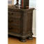 Table de chevet rustique en bois massif avec 3 tiroirs et 3 tiroirs bronze