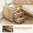 24" H Mid Century Night Stand with Charging Station, 2 - Drawer Storage Fluted Cute Bedside Table with Open Shelf, Curved Profile End Table for Bedroom, Living Room, Sofa and Office - 1 Pcs-909365643