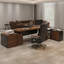 Bureau de direction brun en L en bois massif avec 3 tiroirs-117867041-117867045