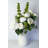 White Rose and Hydrangea Silk Flower Arrangement