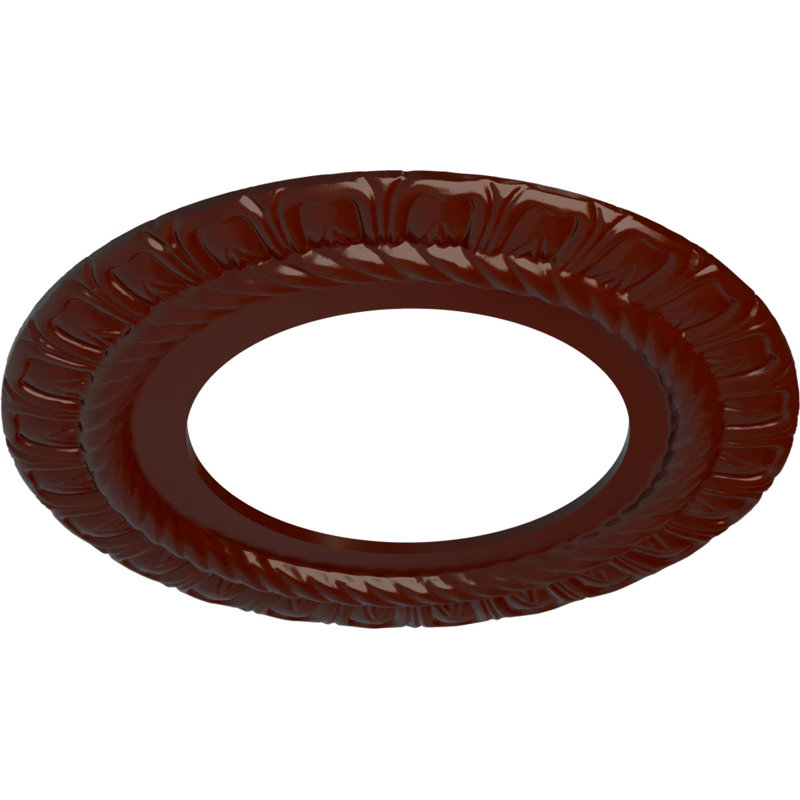 Médaillon de plafond Endurathane Olivia, 7 7/8 po x P 1 1/8 po (convient aux auvents jusqu'à 2 1/8 po), fini craquelé Americana peint à la main