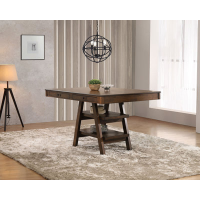 Alysse Rectangular 60-inch Counter Height Dining Table Walnut
