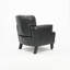 Fauteuil club rembourré en tissu Hengming Living, noir