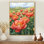 Elyria pivoines dans la prairie roulante I - pivoines, art mural
