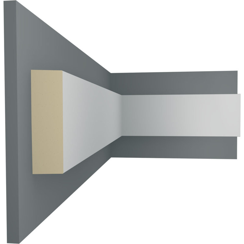 96"H x 3 1/4"W x 1"D Endurathane Flat Trim Moulding