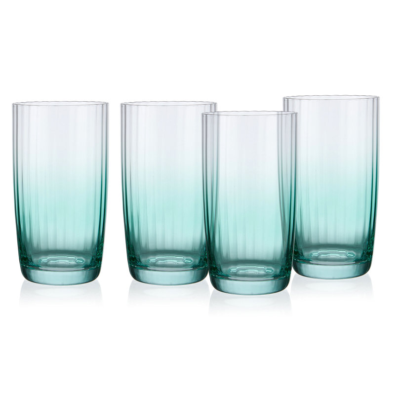 Ensemble de 4 verres à whisky Darbie Angell Good Day, Bleu