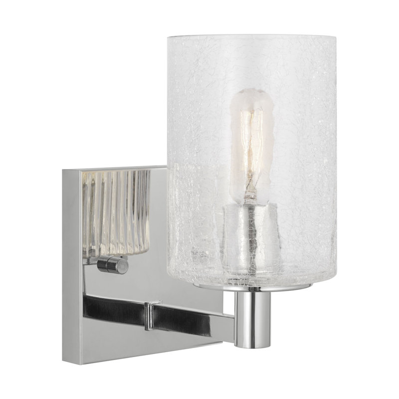Applique murale / de salle de bain une lumière Parker de génération d'éclairage par Visual Comfort, Chrome, 1