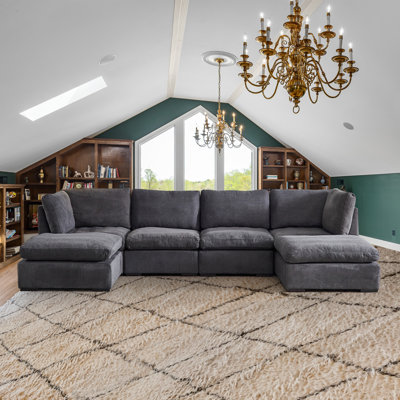 Eugenija 129" W Down Filled Modular Sectional