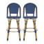 Ensemble de charmants tabourets de bar d'extérieur français-306675383