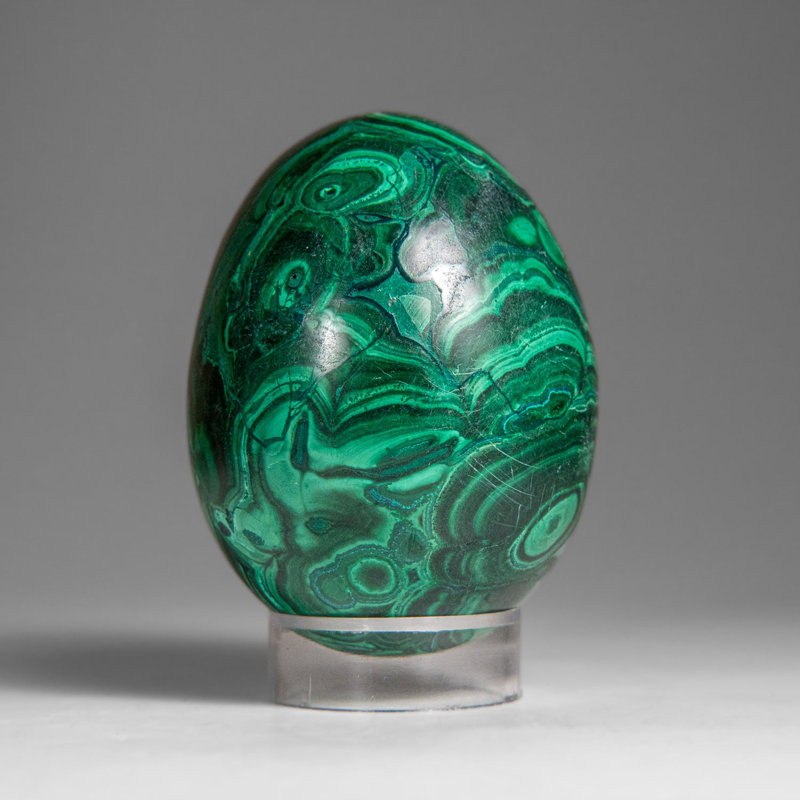 Genuine Polished Malachite Egg (363.2 Grams)