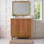 Meuble-lavabo traditionnel de 30 po avec lavabo en céramique, pieds en bois massif, tablette ajustable en U en MDF, portes à fermeture en douceur et rangement compact