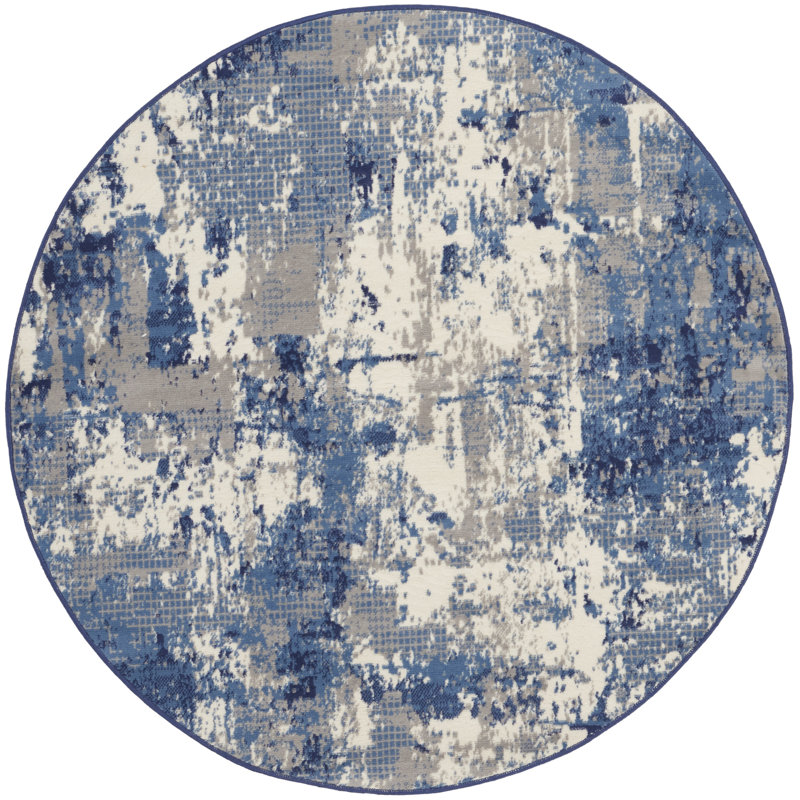 Cloree Abstract Area Rug, Round 5'3"