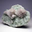 Mésolite sur apophyllite verte