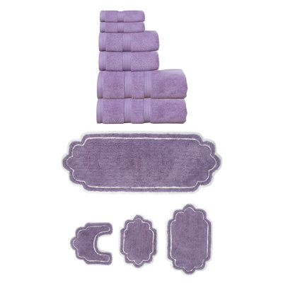 Ensemble de serviettes 6 pièces et de tapis de bain 4 pièces Talbert Collection