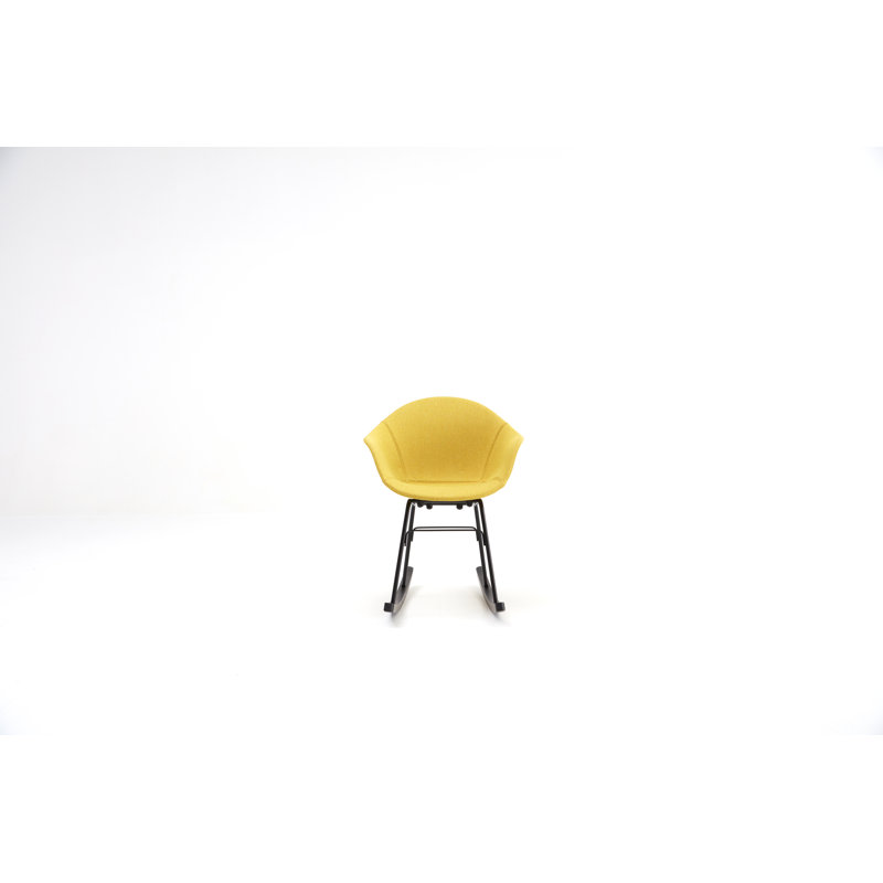 Chaise berçante TA UP, Noir, Moutarde