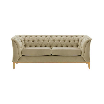 Chesterfield Modern 2 Seater Sofa Wood