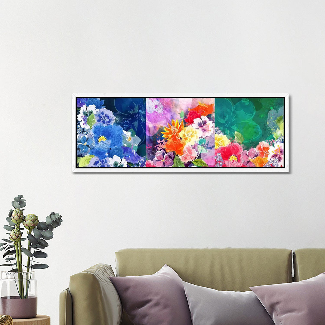 Joyous Blossoms by 5by5collective - Panoramaleinwand auf Leinwand Giclée auf Leinwand