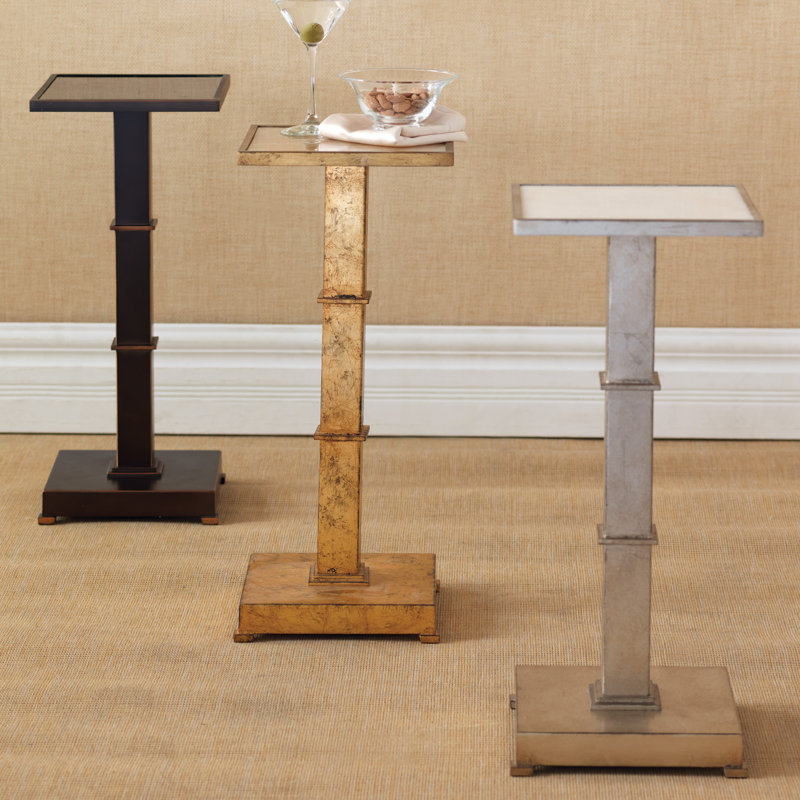 Blake Marble End Table, Silver