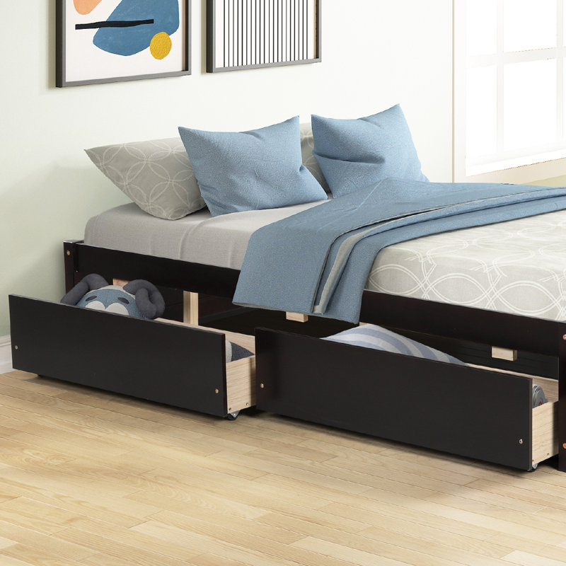 Siniyah 15.67" Platform Bed, Espresso